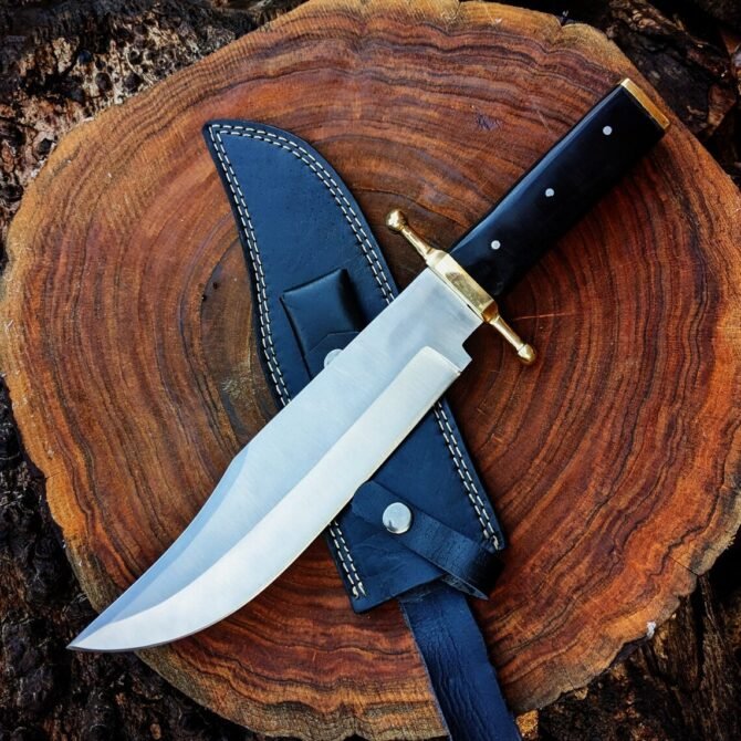 Vintage Bowie Knife Custom Handmade D2 Steel Smithsonian Replica - Image 4